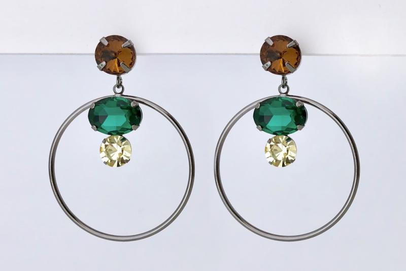 [Ozel] Stylish glass earrings