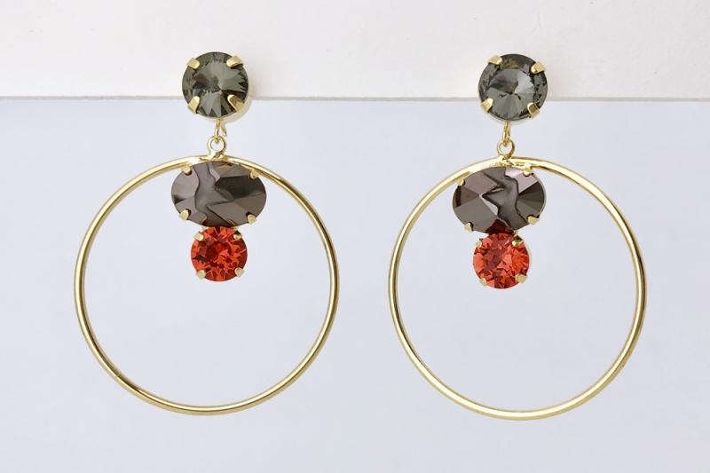 [Ozel] Simple Minimal Glass Earrings