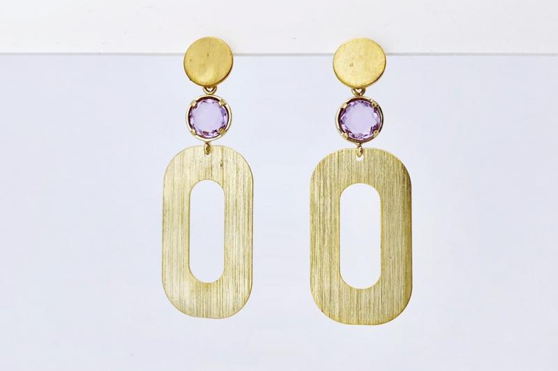 [Ozel] Elegant glass earrings