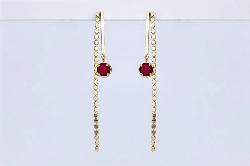 Point Look Glass Earrings [Ozel]
