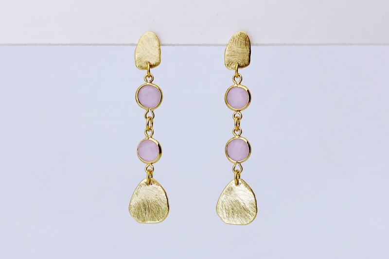 [Ozel] Luxurious Asymmetrical Curve Brass Glass Hairpin