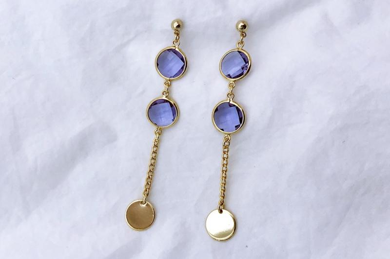 [Ozel] Vintage Vibe Glass Earrings