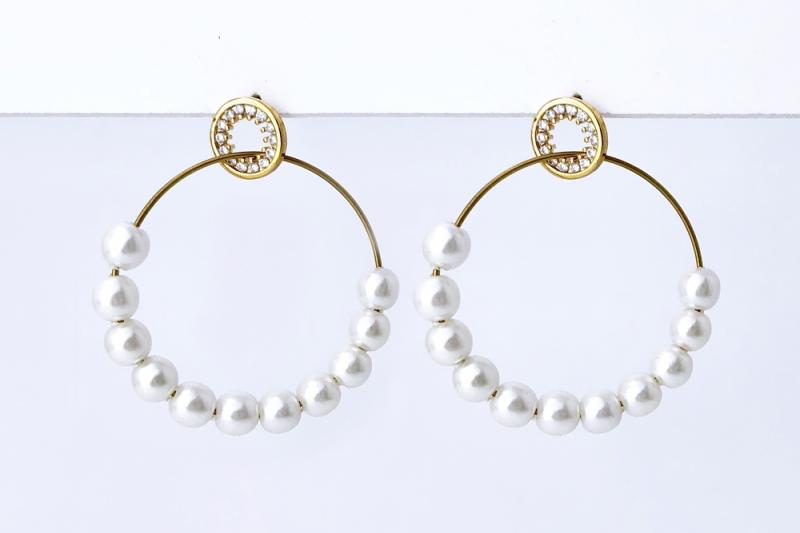 [Ozel] Modern Classic Pearl Bead Earrings