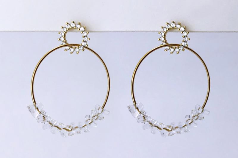 [Ozel] Trendy Crystal Bead Earrings