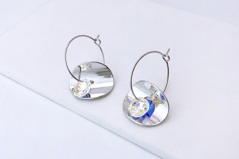 [Ozel] Simple Minimal Glass Earrings