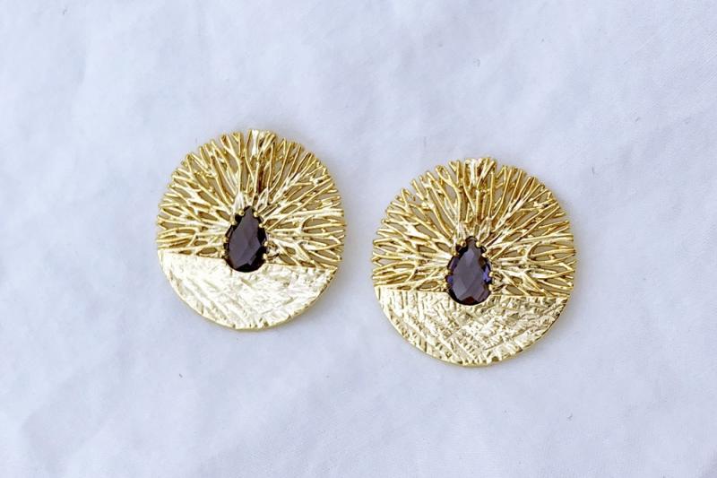 [Ozel] Subtle Charm Glass Earrings