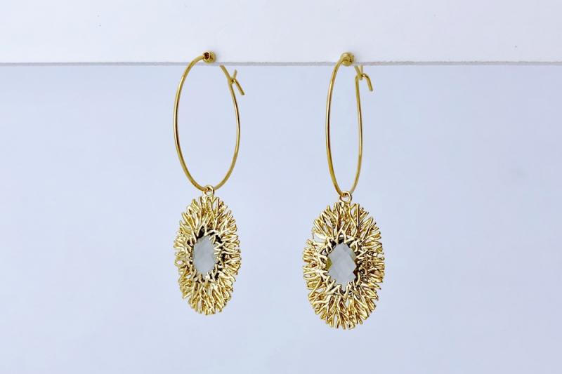[Ozel] Modern Classic Glass Earrings