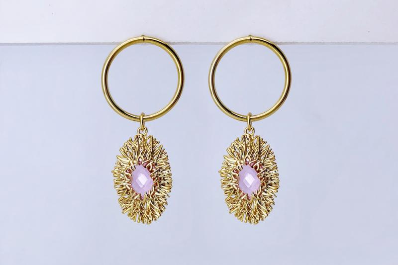 [Ozel] Vintage-inspired glass hairpin