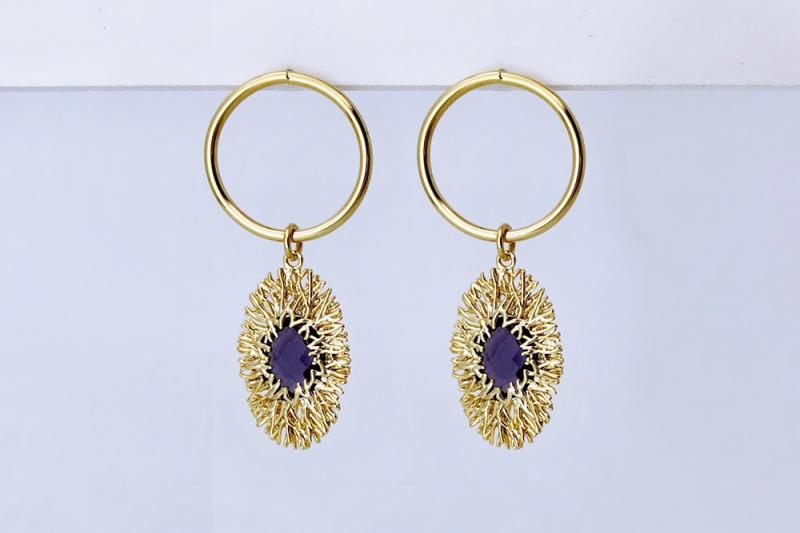 [Ozel] Elegant glass earrings