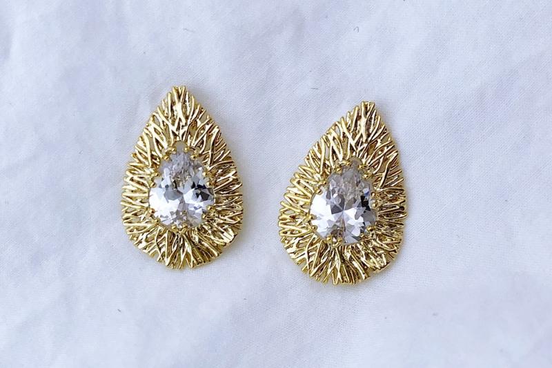[Ozel] Wedding guest look glass earrings