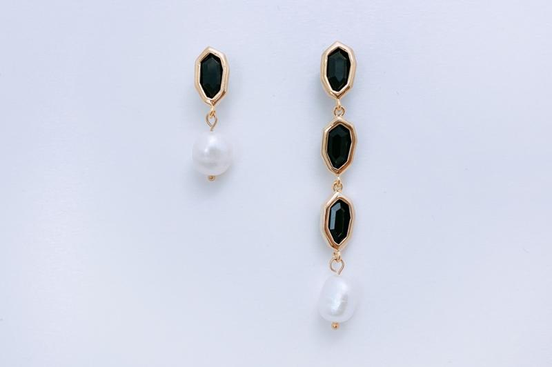 [Ozel] Wedding Guest Look Pearl Glass Earrings