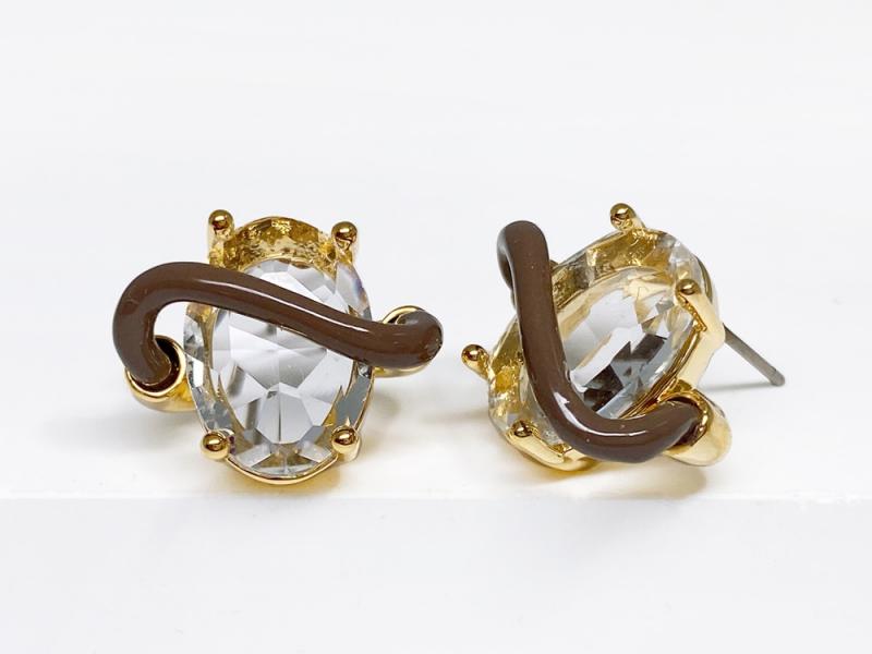 [Ozel] BRASS Glass Earring