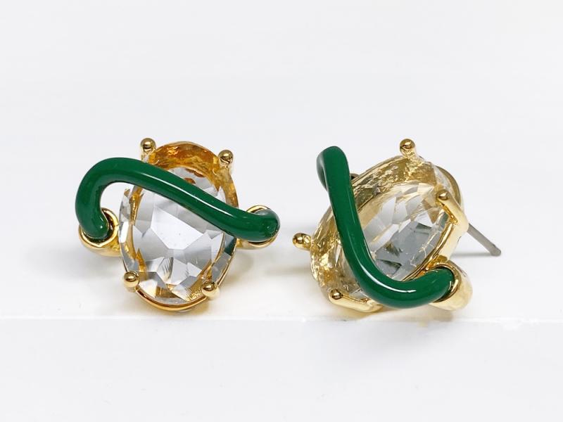 [Ozel] BRASS Glass Earring