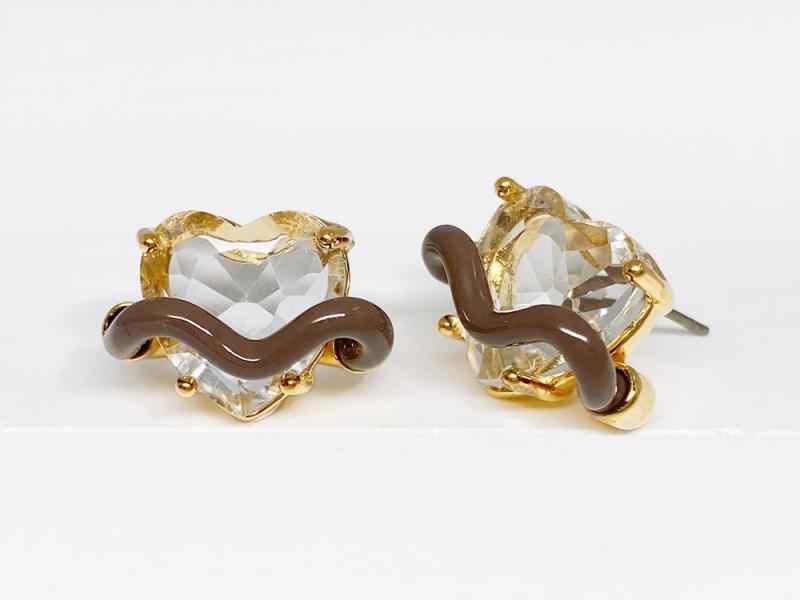 [Ozel] BRASS Glass Earring