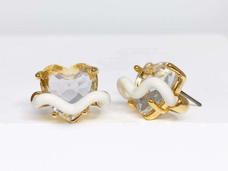 [Ozel] BRASS Glass Earring