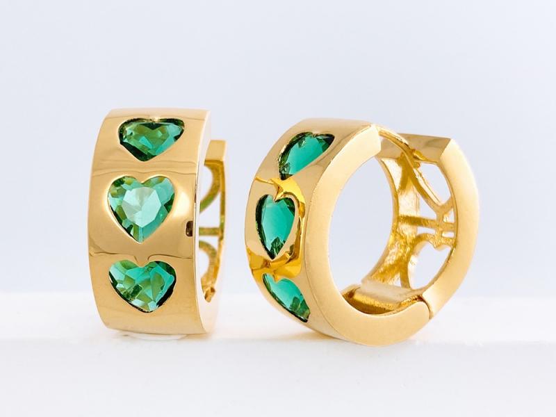 [Ozel] BRASS Glass Earring