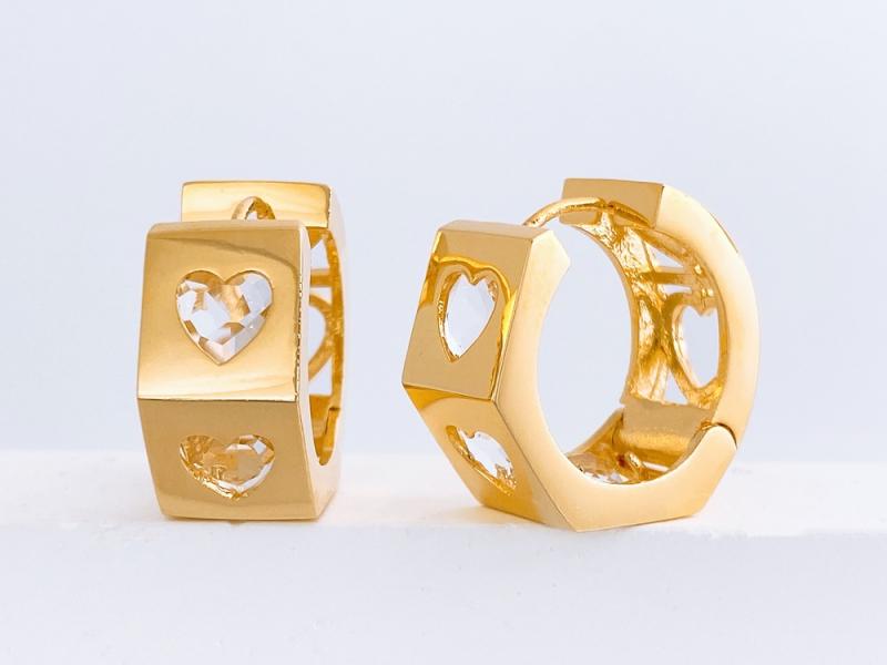 [Ozel] BRASS Glass Earring