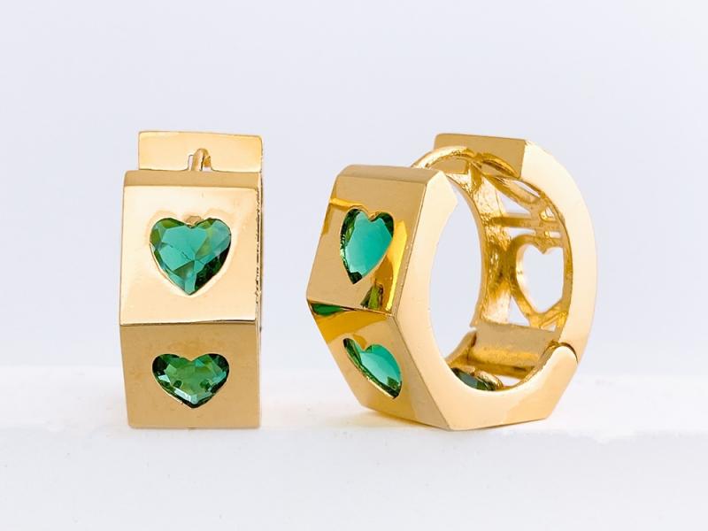 [Ozel] BRASS Glass Earring