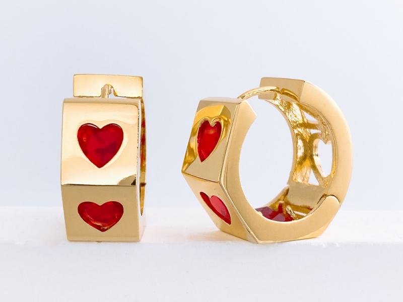 [Ozel] BRASS Glass Earring