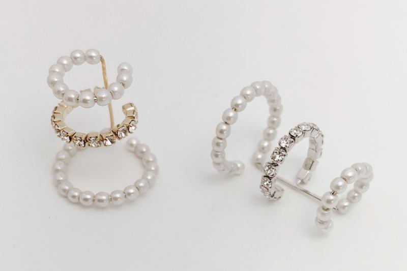 [Ozel] Vintage-inspired Pearl Ear Cuff