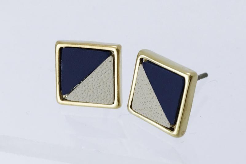 [Ozel] Statement Look Leather Earrings