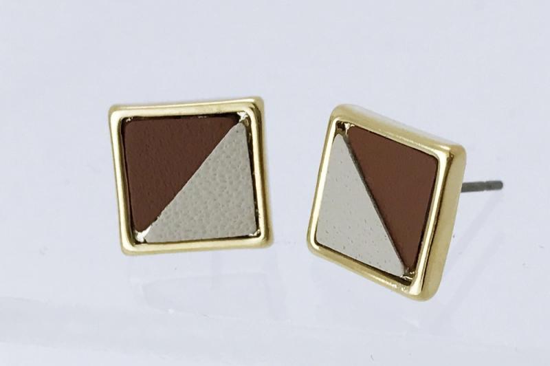 [Ozel] Unique Mood Leather Earrings
