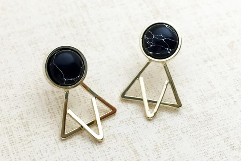 [오젤] 하객룩 하울라이트 원석 귀걸이