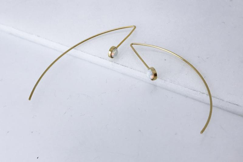 [Ozel] Trendy Glossy Brass Earrings