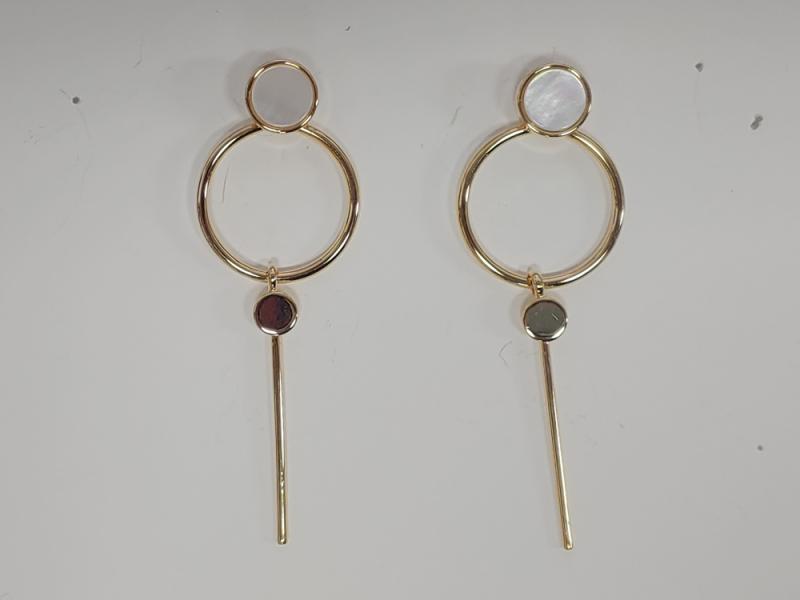 [Ozel] Shiny BRASS MOP(Pearl) Earring