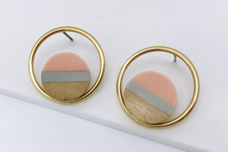 [Ozel] Shiny BRASS/ACRYLIC Hair Accessory