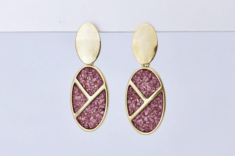 [Ozel] Shiny BRASS/ZINC Earring
