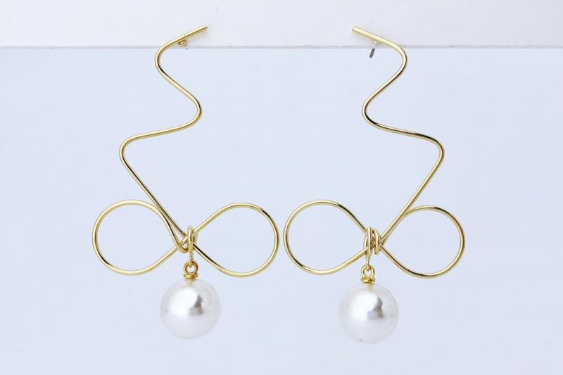 [오젤] 심플 미니멀 유광 신주 진주 귀걸이