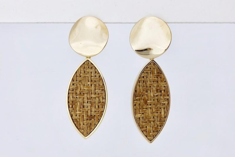 [Ozel] Shiny BRASS/ZINC Earring