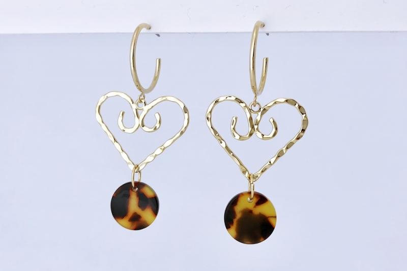 [오젤] 빈티지 감성 유광 신주 귀걸이