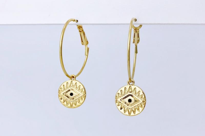 [Ozel] Shiny BRASS/ZINC Earring