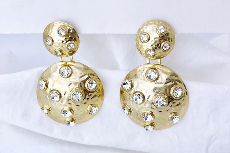 [Ozel] Luxurious Vintage Plated Zinc Alloy Earrings