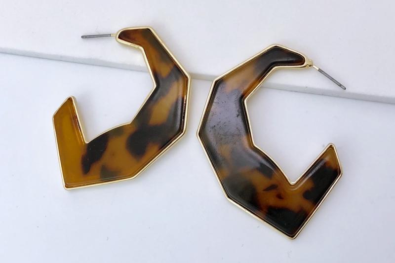 [Ozel] Sophisticated Glossy Zinc Alloy Earrings