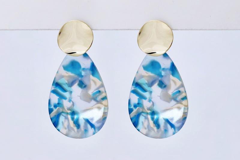 [Ozel] Vintage Vibe Glossy Brass Earrings