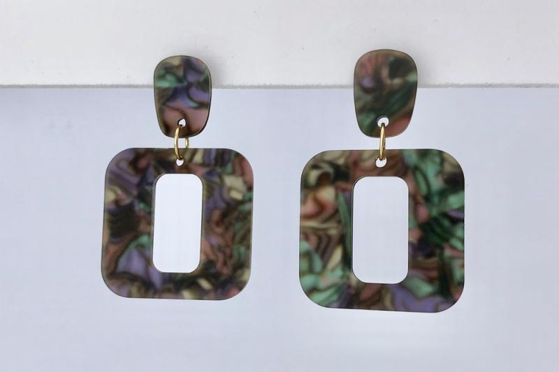 [Ozel] Feminine Glossy Acrylic Earrings