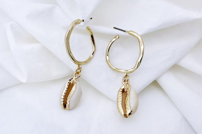 [Ozel] Modern Classic Glossy Pearl Zinc Alloy Earrings