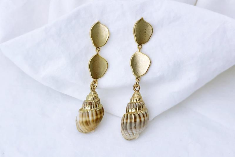 [Ozel] Daily Point Vintage Plated Zinc Alloy Earrings