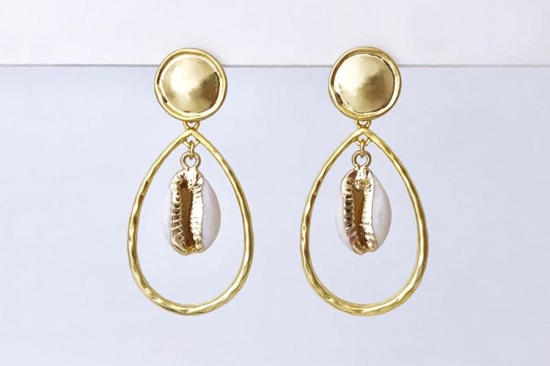[Ozel] Casual Mood Vintage Plated Brass Zinc Alloy Earrings