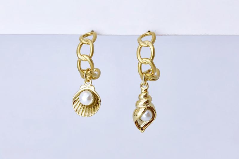 [Ozel] Romantic Mood Vintage Plated Pearl Zinc Alloy Earrings