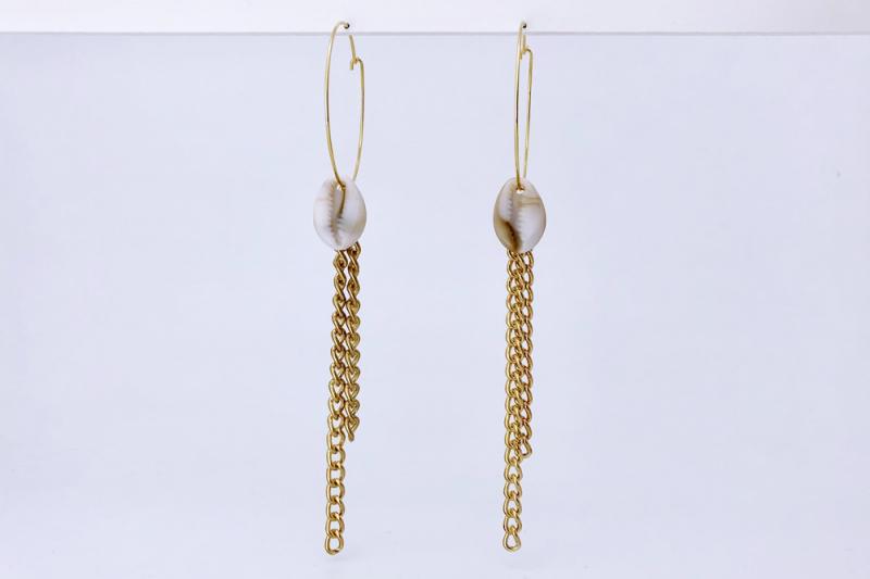 [Ozel] Sensual Glossy Wire Brass Earrings