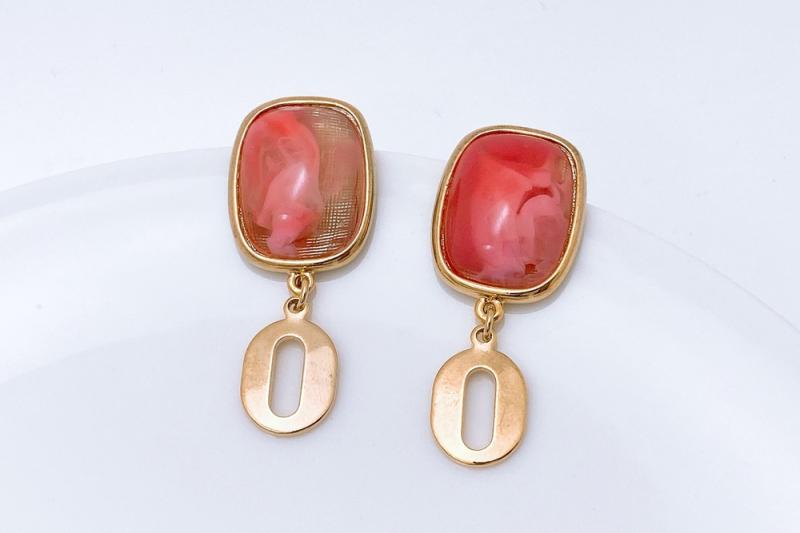 [오젤] 레이어드 유광 귀걸이