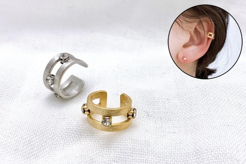 Earrings [Ozel] Romantic Mood Matte Brass Ear Cuff