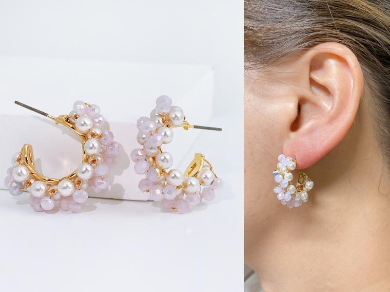 [Ozel] Shiny BRASS/ACRYLIC Pearl/Glass Hair Accessory
