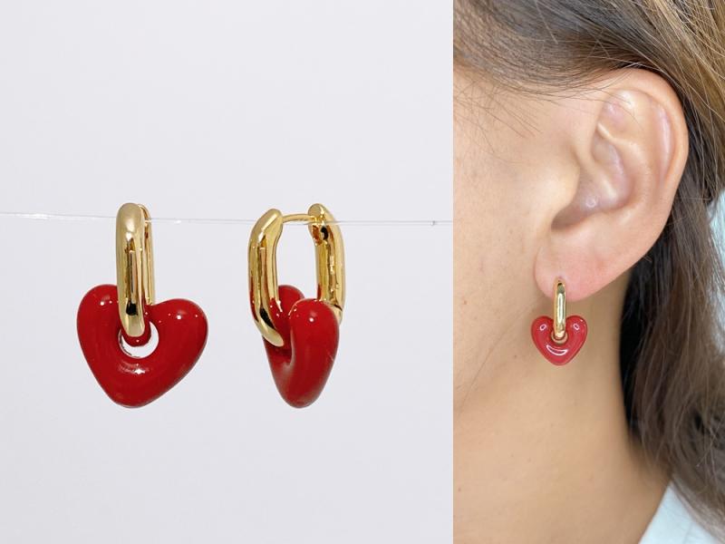 [Ozel] Shiny BRASS/ACRYLIC Earring