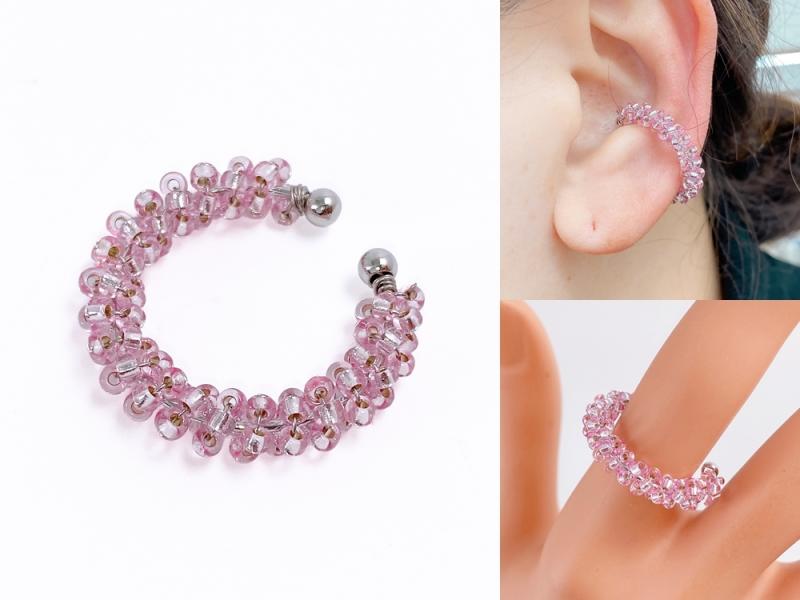[Ozel] Shiny BRASS/ACRYLIC Ear Cuff