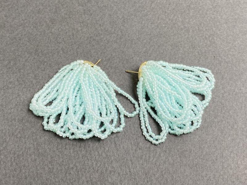 [Ozel] Shiny BRASS/ACRYLIC Earring